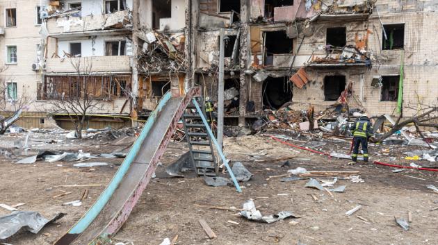 Κατεστραμμένη πολυκατοικία Κίεβο