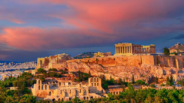 Ακρόπολη Αθήνας ηλιοβασίλεμα