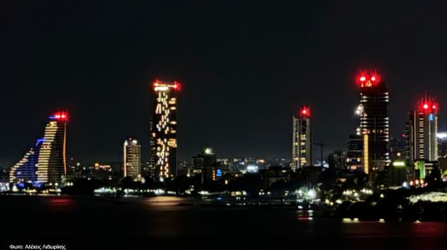 Νυχτερινό τοπίο Λεμεσού