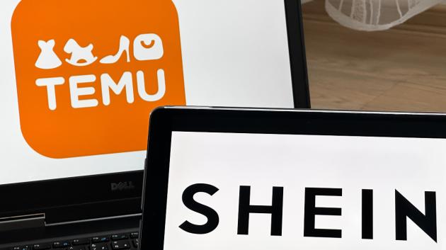 Λογότυπα Temu και Shein