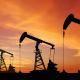 Εξόρυξη πετρελαίου ηλιοβασίλεμα