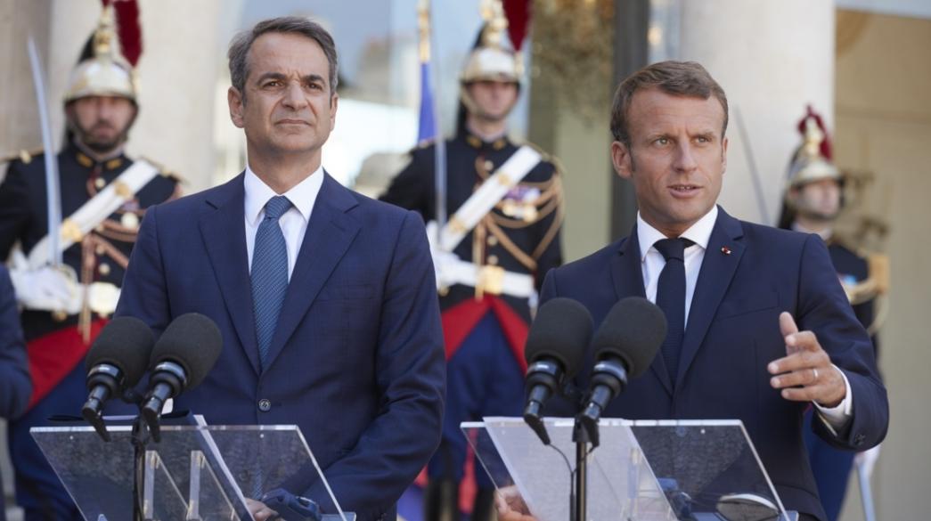 Kyriakos Mitsotakis, Emmanouel Macron, Ellada, Gallia, France