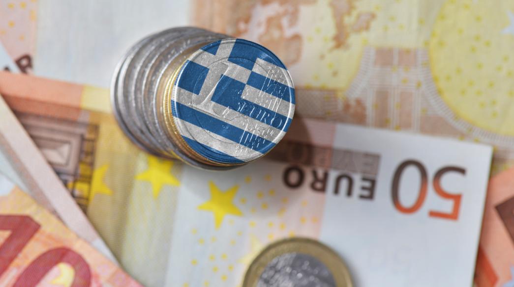 Ελληνικά ευρώ και σημαία