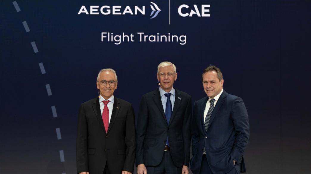 businessdaily-AEGEAN - CAE_Mr. Dimitris Gerogiannis, Mr. Nick Leontidis & Mr. Eftichios Vassilakis