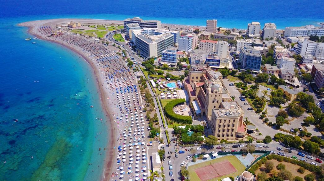 Ρόδος παραλία αεροφωτογραφία
