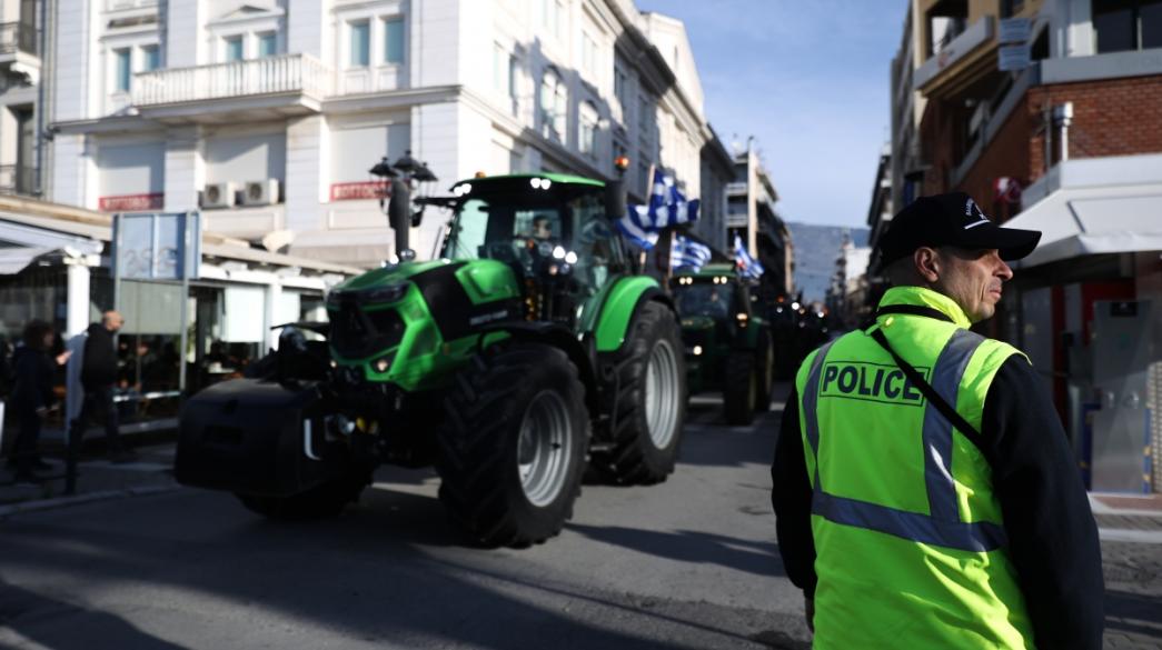 Τρακτέρ σε πορεία διαμαρτυρίας