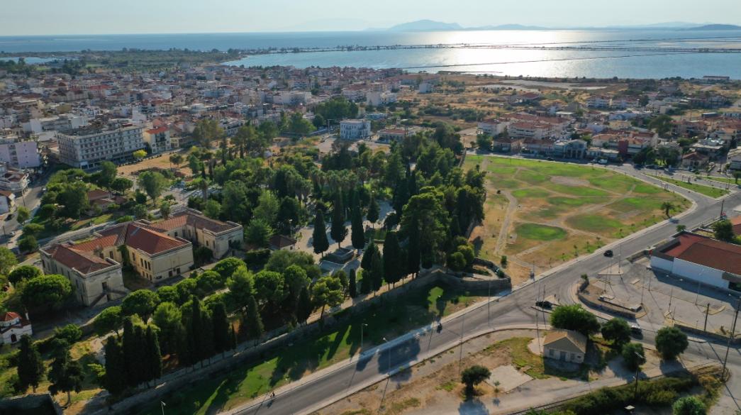 Κήπος Ηρώων Μεσολογγίου εναέρια άποψη