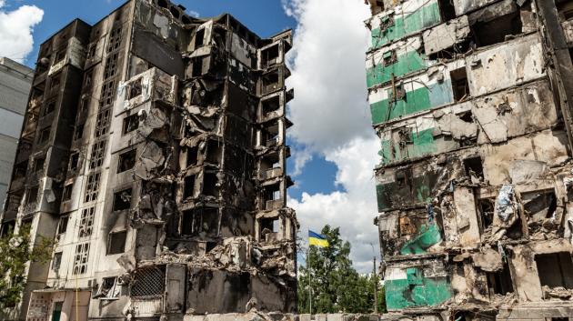 Κατεστραμμένο κτίριο Ουκρανία