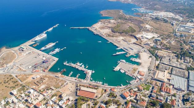 Λιμάνι Λαυρίου αεροφωτογραφία