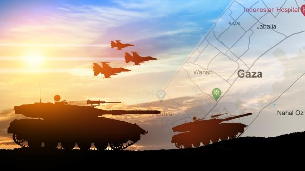 Δεξαμενές και αεροπλάνα Γάζα