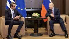 Kyriakos Mitsotakis, Vladimir Putin, Ellada, Greece, Rossia, Russia