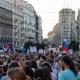 Διαδήλωση πλήθος Βελιγράδι